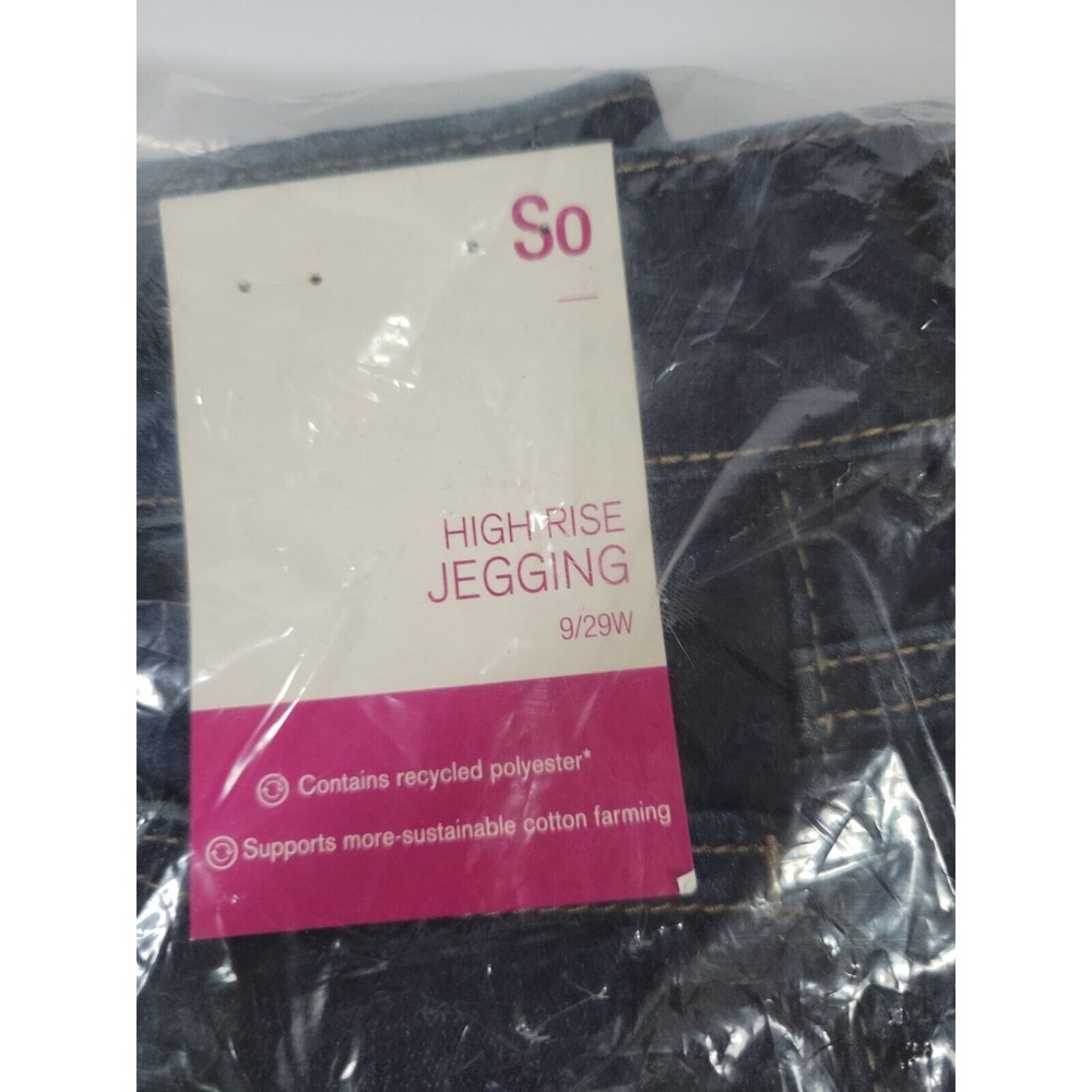 NWT SO High Rise Jeans Jeggings size 9 29W - Dark Wash RV 36.00 Sealed Kohl's - Picture 2 of 7